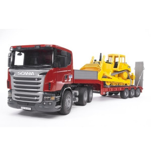 CAMION SCANIA CON BULLDOZER CAT