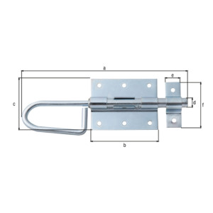 CERROJO BAYONETA  2OOMM GALVANIZADO