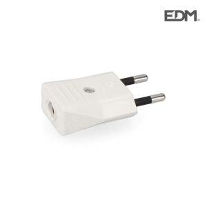 CLAVIJA 10 A 250V RETRACTILADA EDM (4mm - BLANCA)