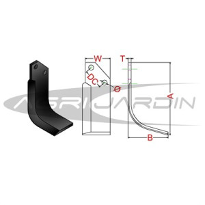 CUCHILLA ROTOVATOR GRILLO, BCS