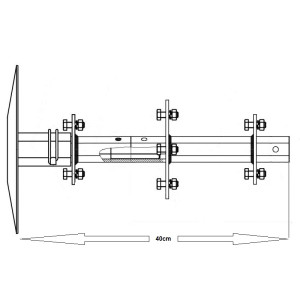 JUEGO DE FRESAS MOTOAZADA TRANSMISION HEXAGONAL 23MM Ø290MM