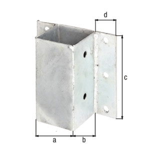 SOPORTE POSTE 70X70 PARA PARED GALVANIZADO