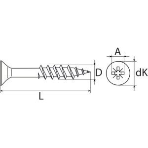 TORNILLO PARA AGLOMERADO 4X60