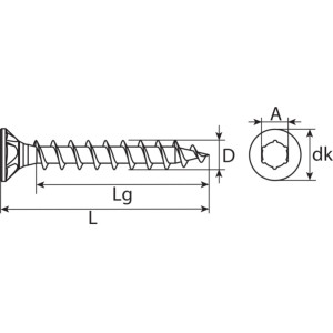 TORNILLO PARA MADERA HOX 3,5X20