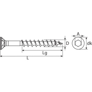 TORNILLO PARA MADERA HOX 6X40