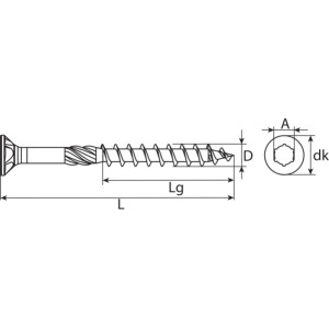 TORNILLO PARA MADERA HOX 6X100