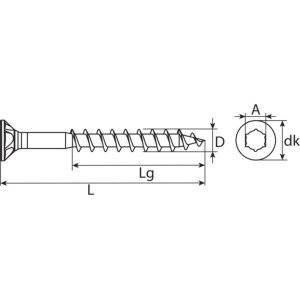 TORNILLO PARA MADERA HOX 3,5X30