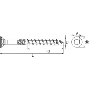 TORNILLO PARA MADERA HOX 5X100