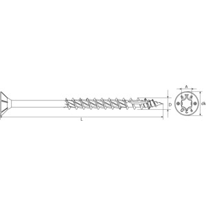 TORNILLO PARA AGLOMERADO 5X100