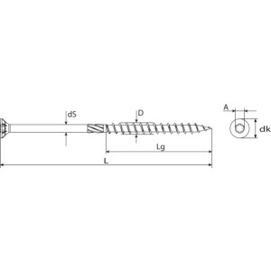 TORNILLO PARA MADERA 8X220