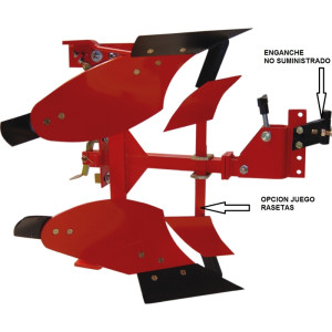 ARADO VERTEDERA MEDIA VUELTA 8" PARA MOTOCULTOR