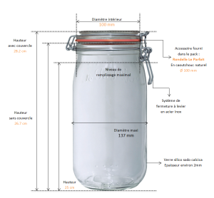 TARRO DE CRISTAL PARA CONSERVA 3.0L