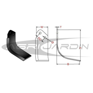 CUCHILLA ROTOVATOR AGRIC AL/AFMJ/ALD