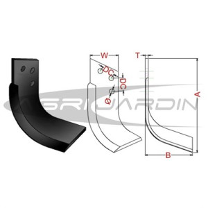 CUCHILLA ROTOVATOR AGRIA 2700 / LEVANTE