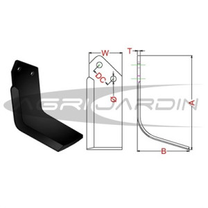 CUCHILLA ROTOVATOR AGRIA, PASQUALI, PASBO, CAVABE