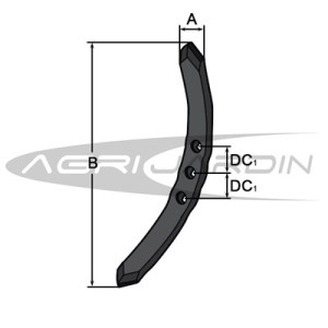 REJA CULTIVADOR CHISEL 400X60MM