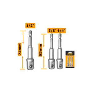 LLAVE DE VASO ADAPTADOR 1/4-3/8-1/2