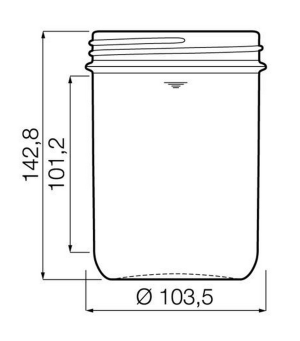 TARRO DE CRISTAL PARA CONSERVA 750GR